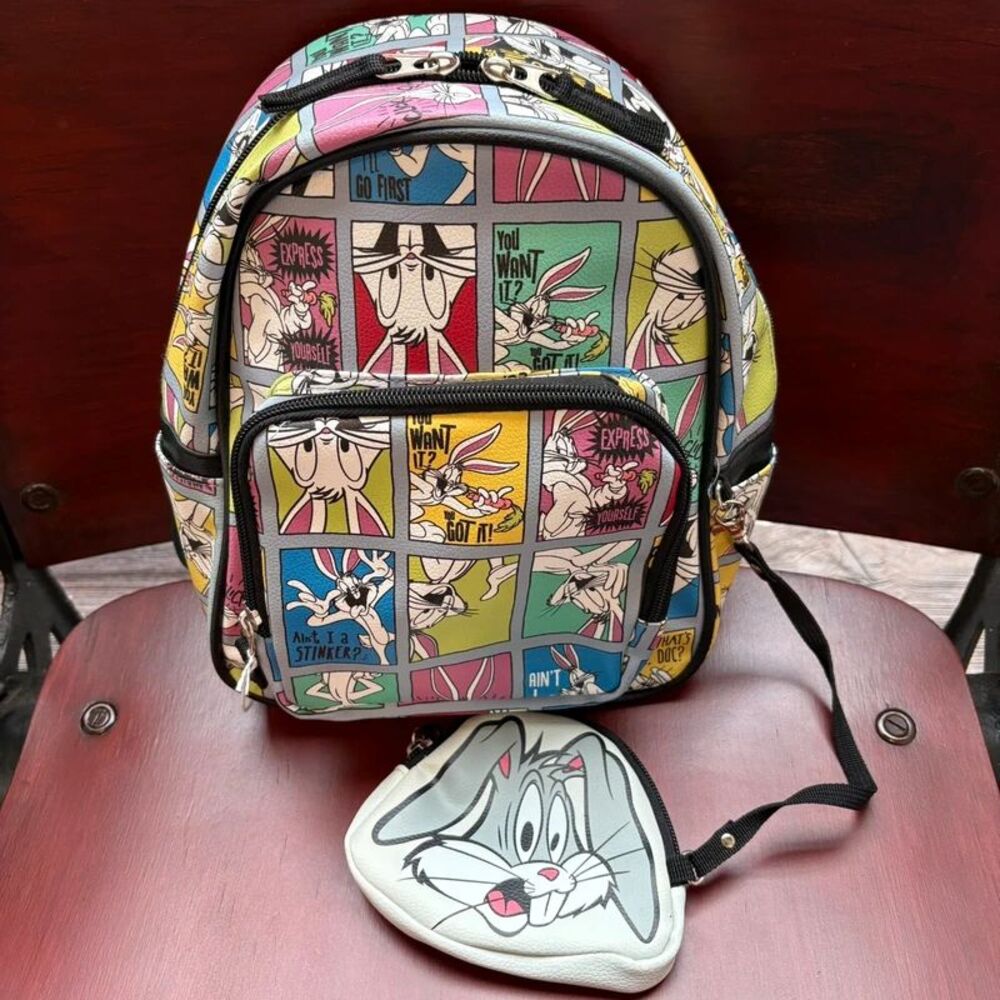 Bugs Bunny Looney Tunes backpack with coin purse, clean excellent condition